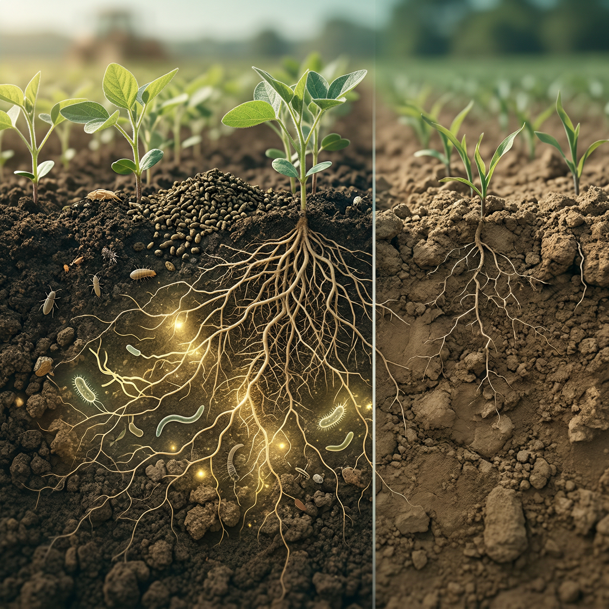 ELFRASS website content soil health vs conventional