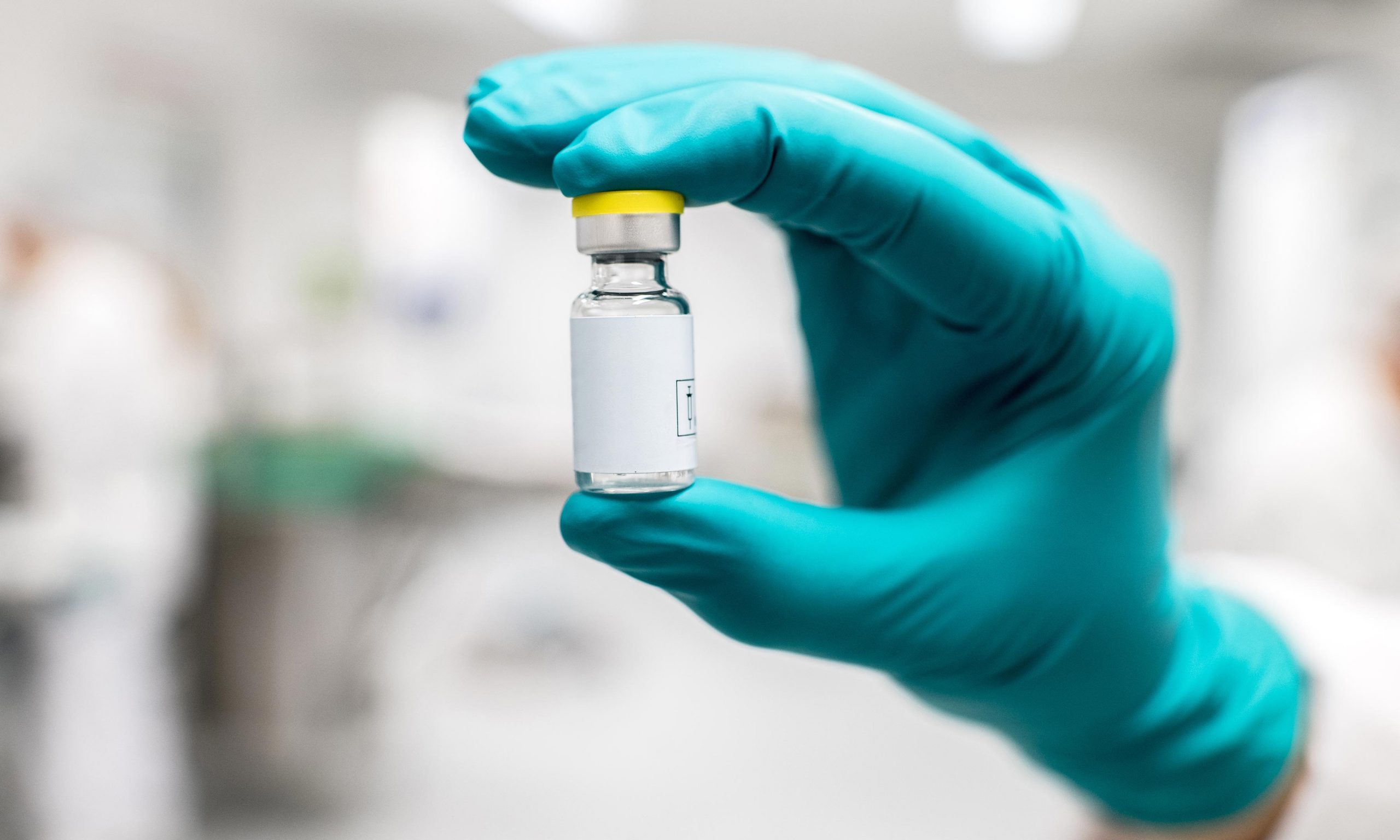 Representative biotechnology vial in a laboratory